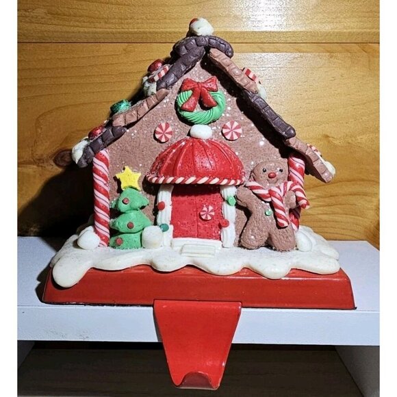 Unbranded Other - Christmas Stocking Holder Hanger CANDY SWEET GINGERBREAD HOUSE PEPPERMINT 5”
